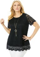 Jessica London Stretch Lace Tunic