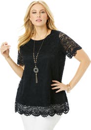 Jessica London Stretch Lace Tunic