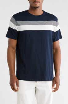 DENIM AND FLOWER Heritage Stripe Crewneck T-Shirt