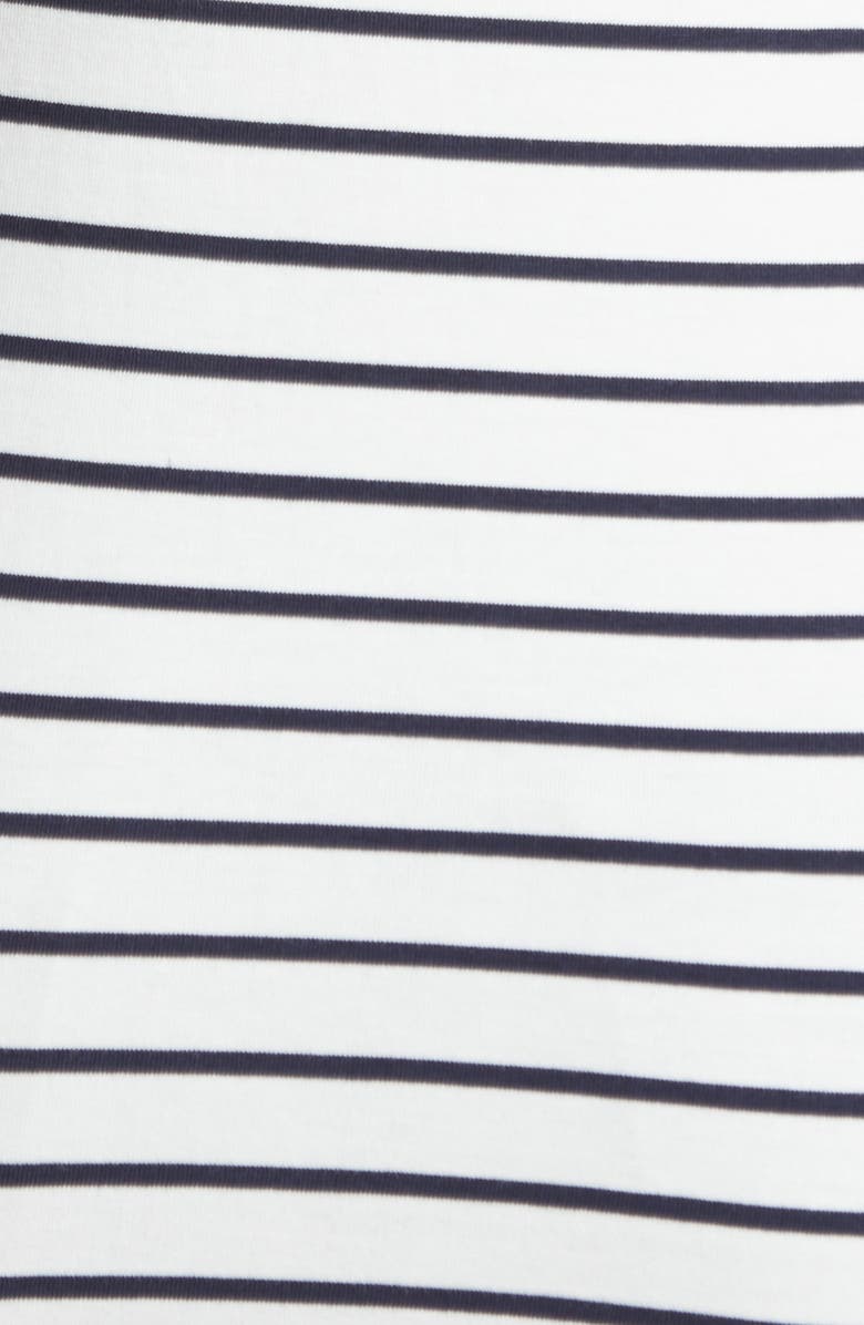 Angel Maternity Stripe Crossover Short Sleeve Maternity/Nursing Top, Alternate, color, 