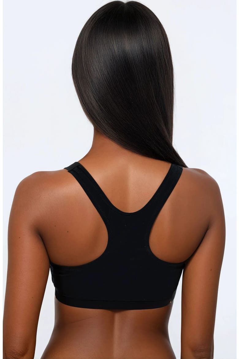 Racerback Swim Bra, Alternate, color, Black