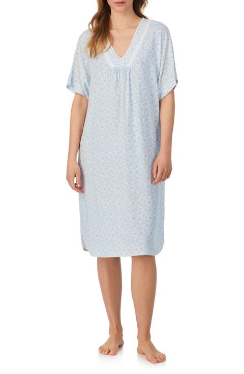Lace Trim Pajama Caftan