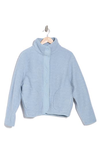 Z By Zella Faux Shearling Solid Hybrid Jacket In Blue Fog
