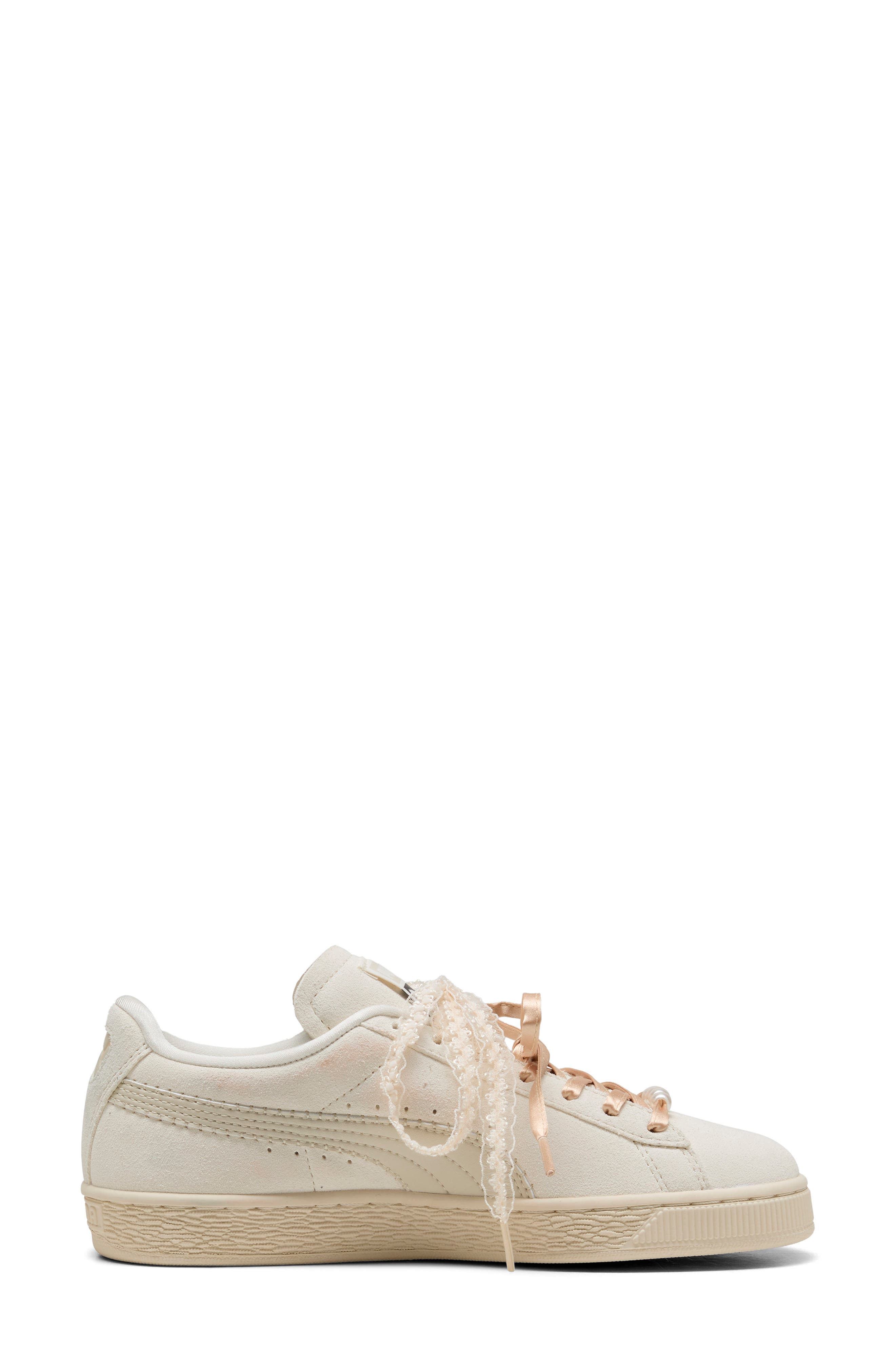 Suede Bloom Sneaker, Alternate, color, FROSTED IVORY/ SILVER FOG