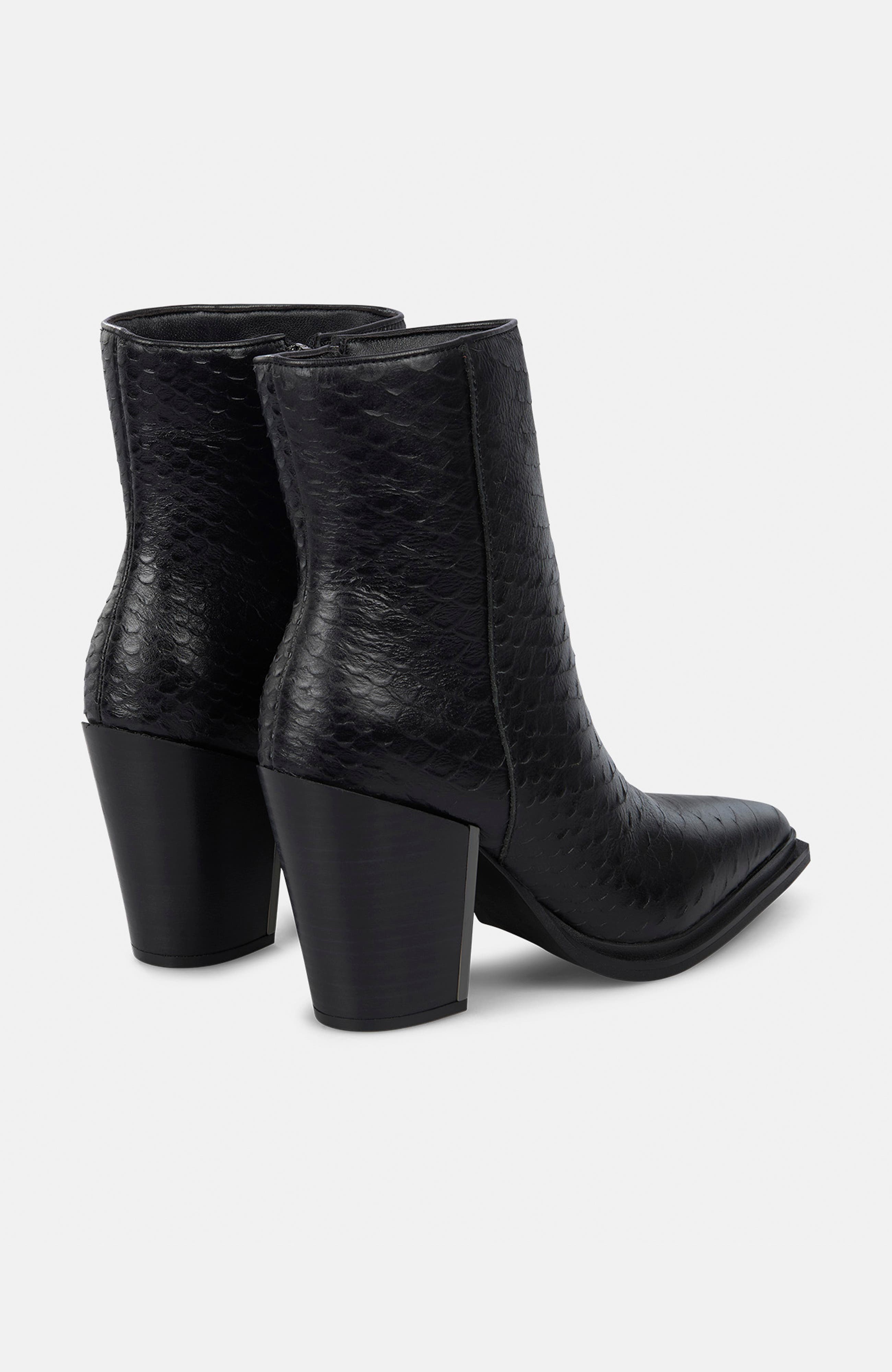 High Ankle Boots Wide Heel, Main, color, Coffee