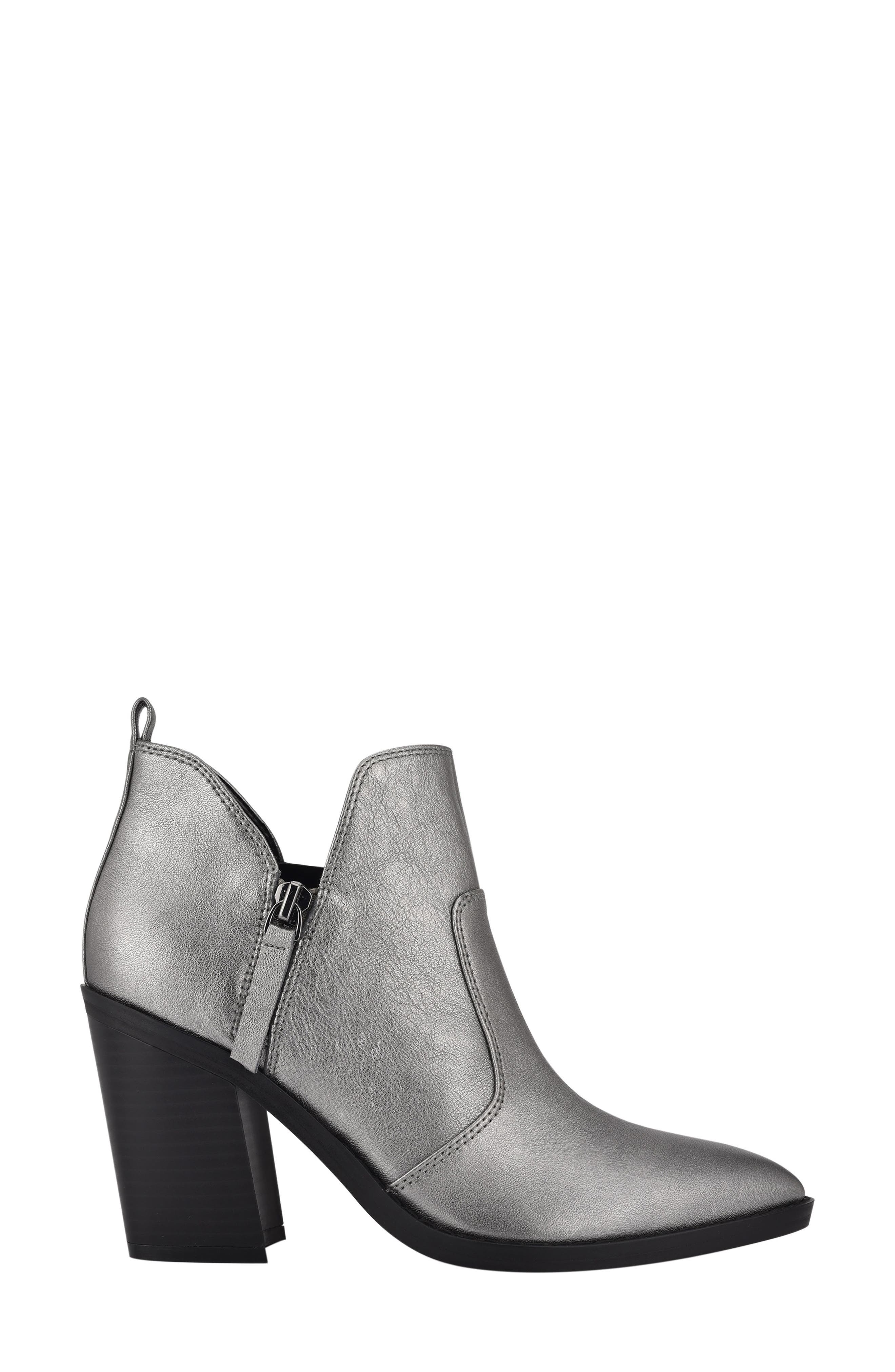 Byro Block Heel Bootie, Alternate, color, PEWTER LEATHER
