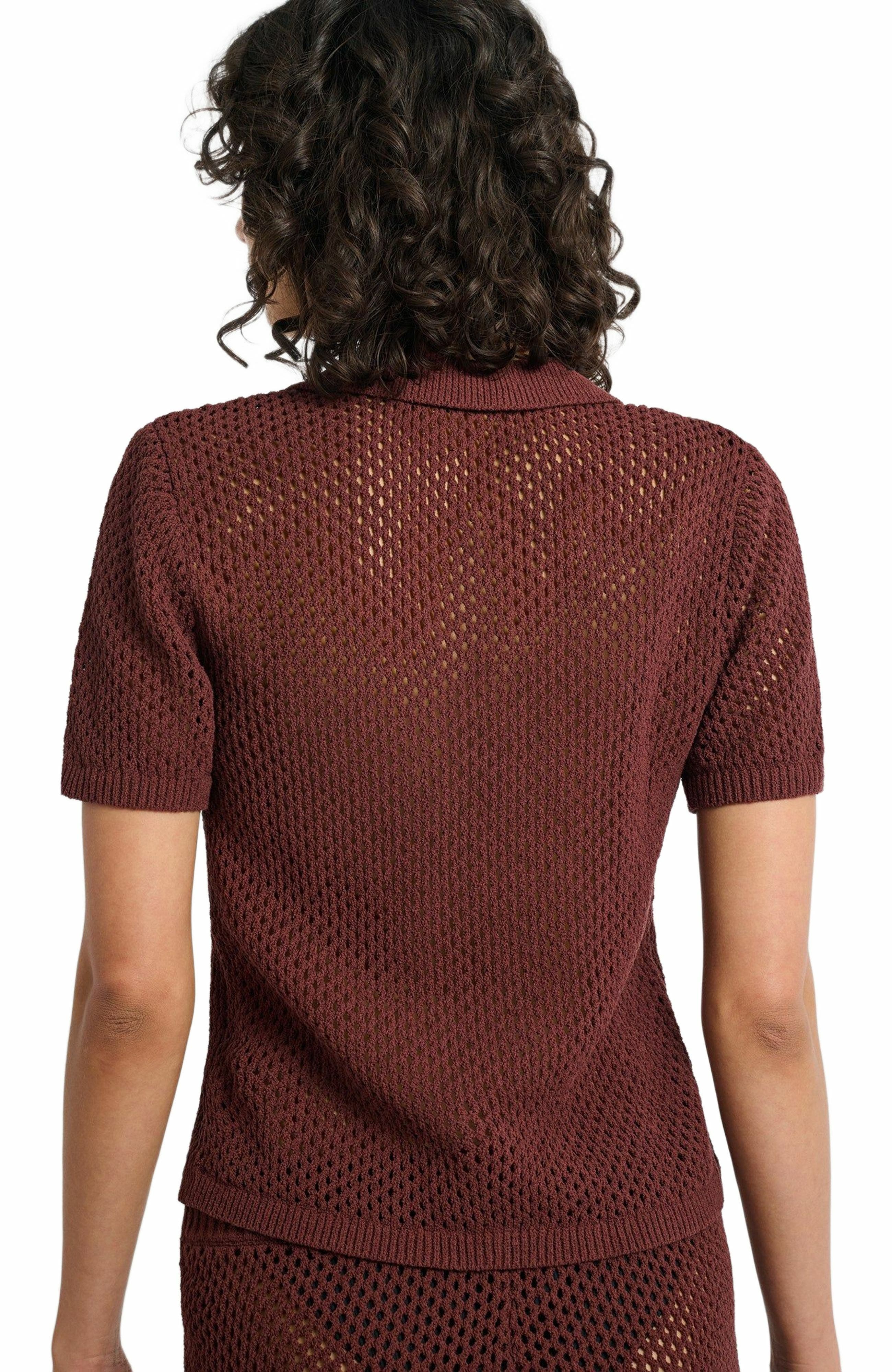 Onia Crochet Knit Button Up Shirt (Women) | Nordstrom