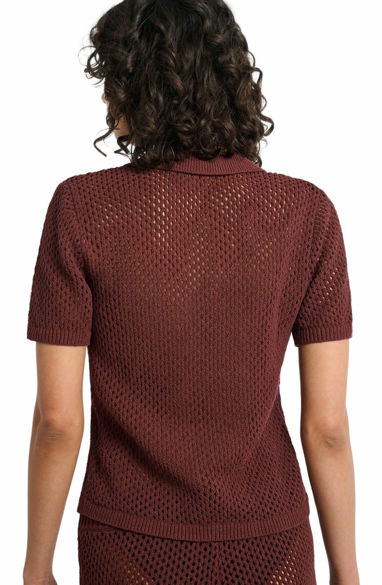 Onia Crochet Knit Button Up Shirt, Alternate, color, 