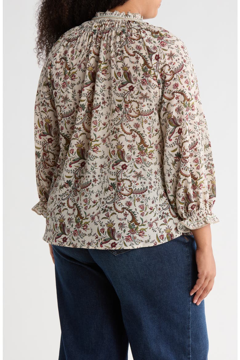 Ruffle Top, Alternate, color, WAVY BRANCH PANEL