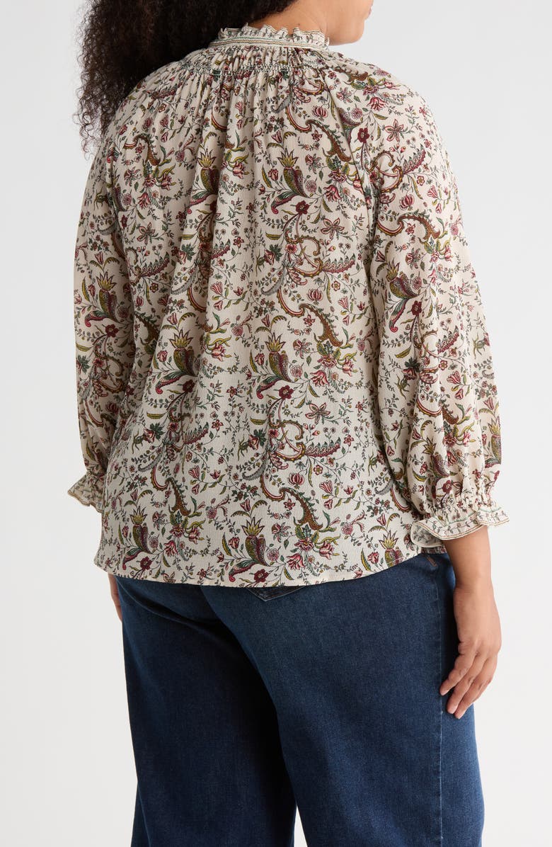 MAX STUDIO Ruffle Top, Alternate, color, Wavy Branch Panel