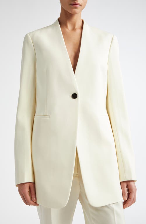 Jil Sander Tailored Blazer Front Pockets In Ecru