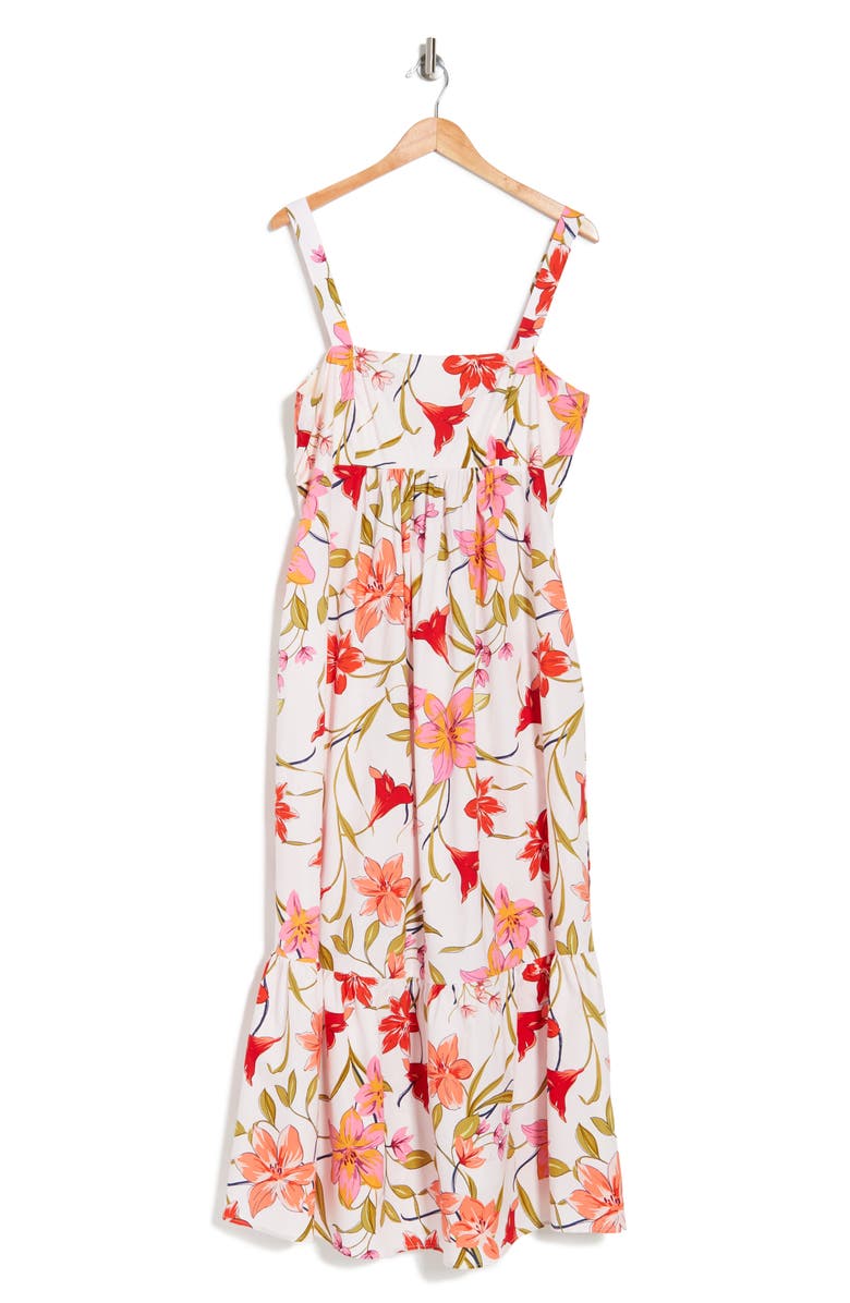 London Times Lily Fest Floral Print Maxi Dress, Alternate, color, 