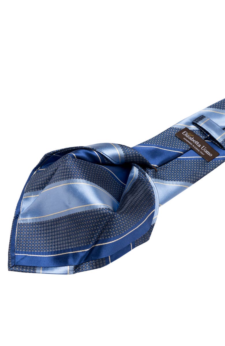 Elizabetta Ferrari - Silk Jacquard Tie for Men, Alternate, color, Blue