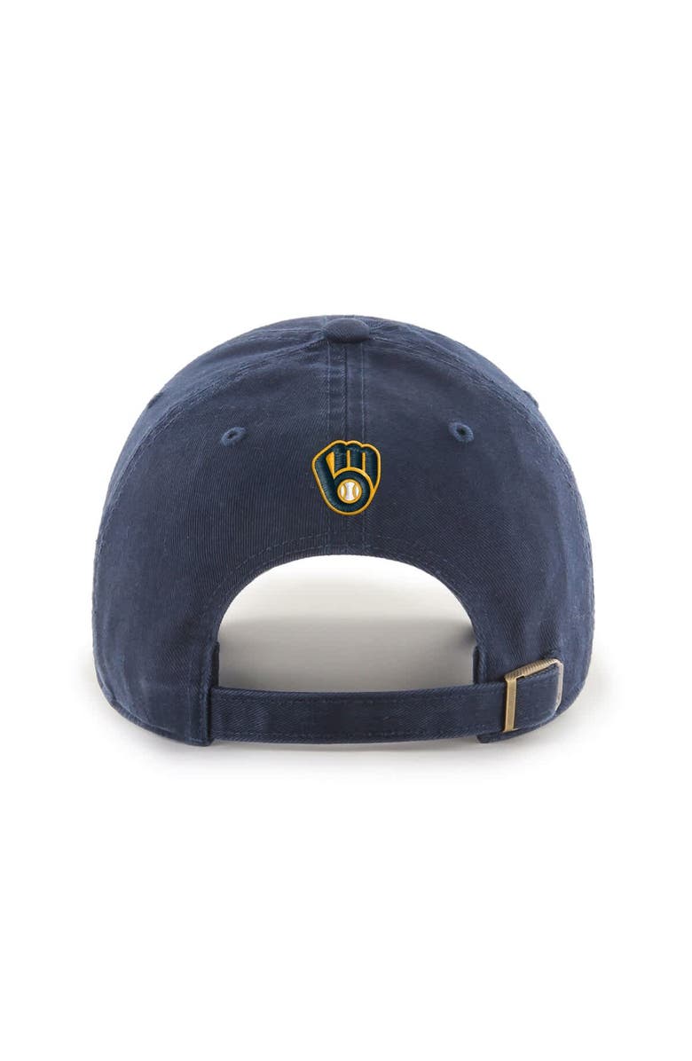 '47 Men's '47 Navy Milwaukee Brewers Ice Cream Helmet Clean Up Adjustable Hat, Alternate, color, Navy
