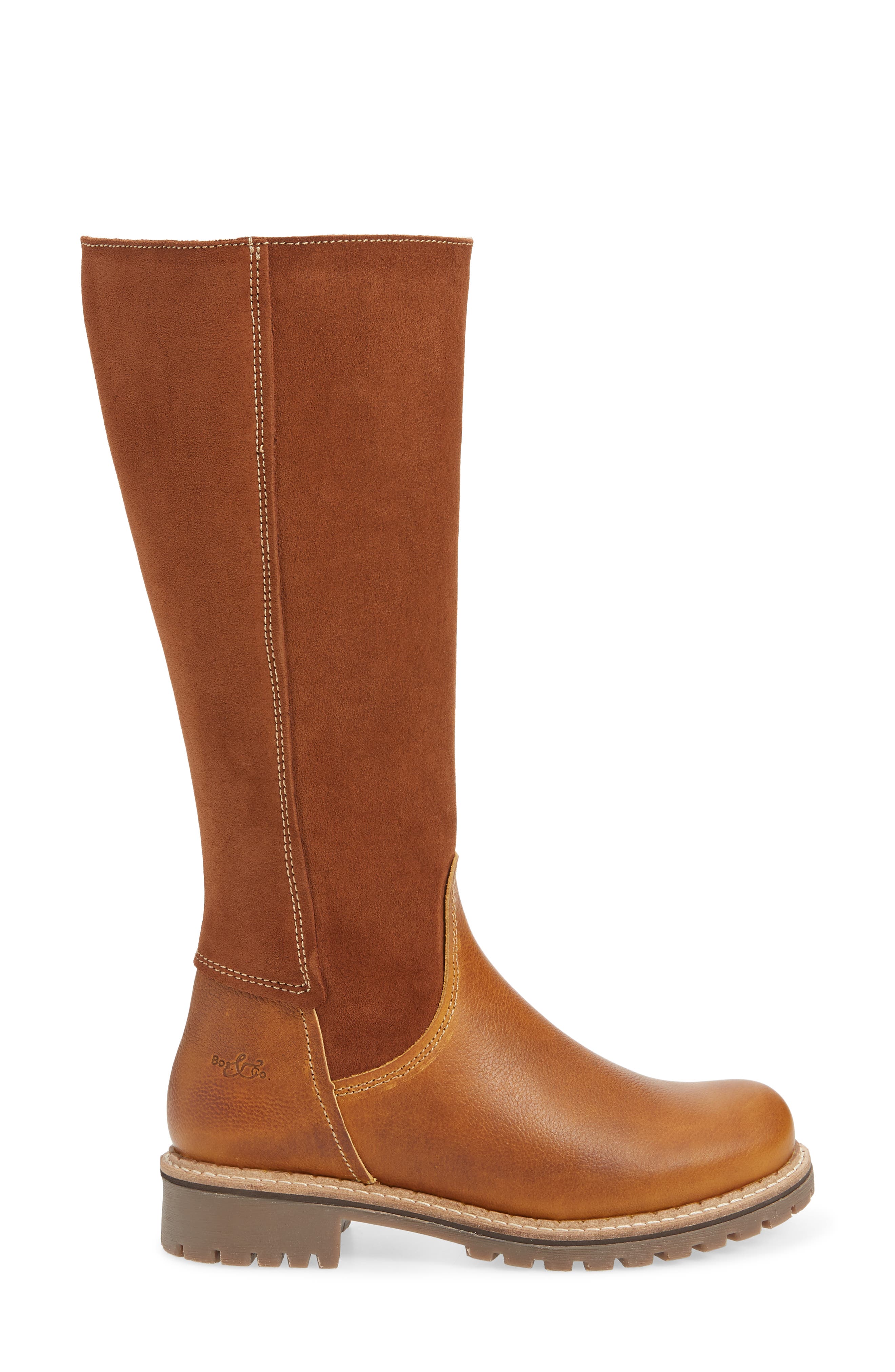 Hudson Waterproof Boot, Alternate, color, COGNAC LEATHER