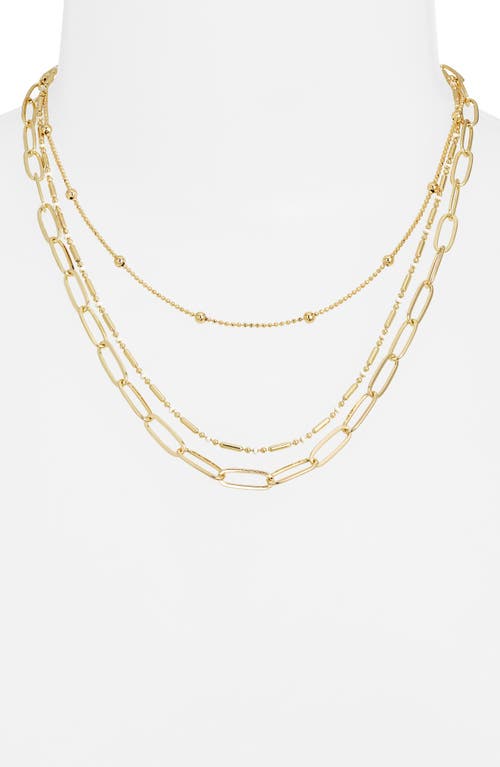 NORDSTROM NORDSTROM SET OF 2 ENAMEL DOT CHAIN LAYERED NECKLACES 