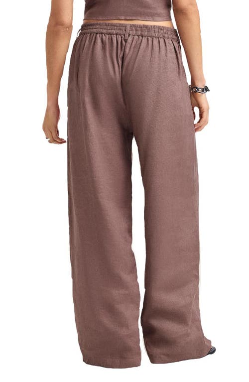 Vitamin A ® The Getaway Linen Cover-up Pants In Brown