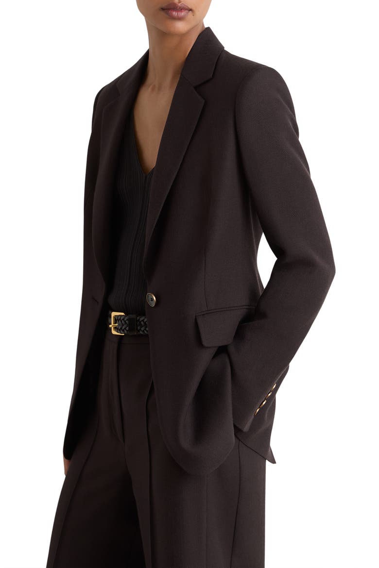 Jodie Single Button Blazer, Alternate, color, GRAPE