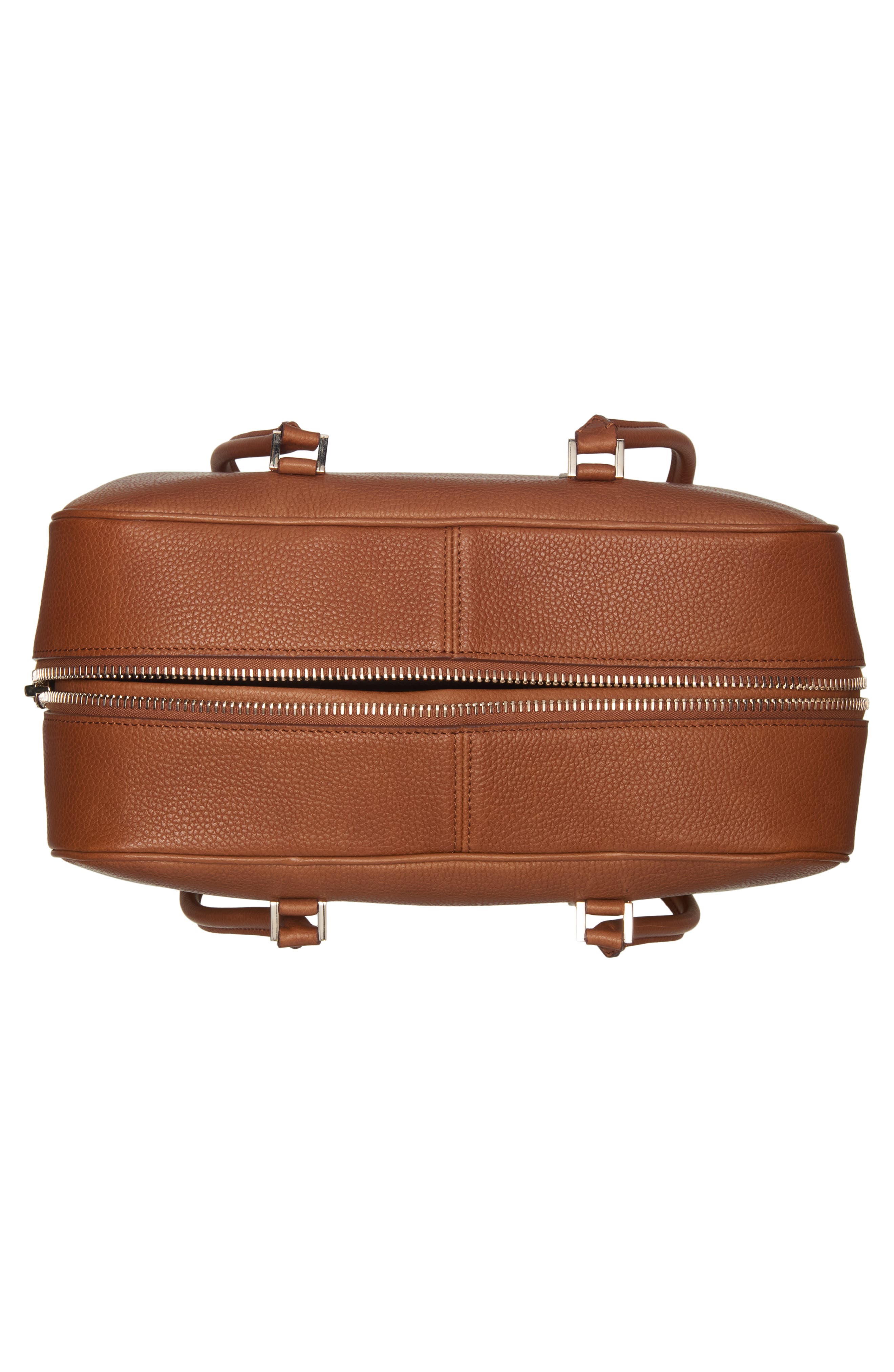 TOM FORD Small Leather Bowling Bag, Alternate, color, Caramel