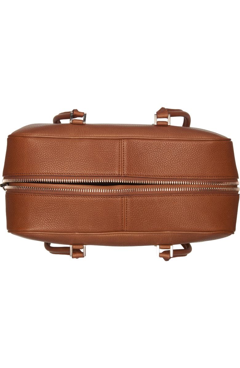 TOM FORD Small Leather Bowling Bag, Alternate, color, Caramel