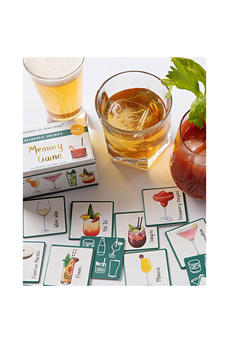 Alcoholic Drinks Memory Game, Adults Party Game, Alternate, color, Multicolored