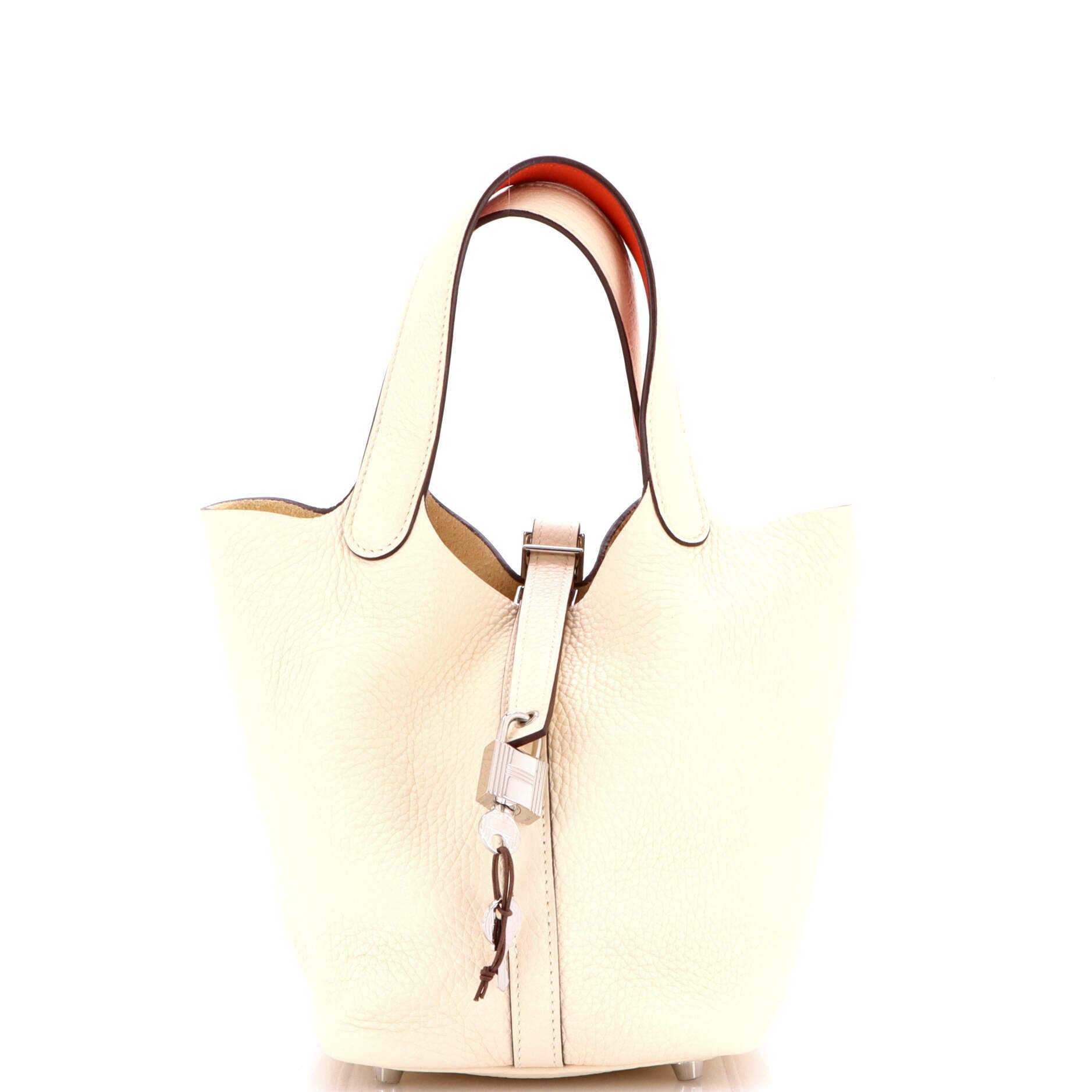 Pre-Owned Hermes Eclat Picotin Lock Bag Clemence PM, Main, color, Nata