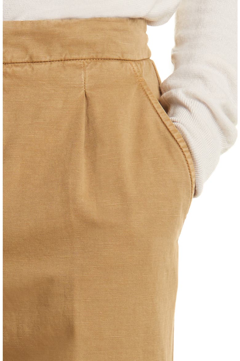Cotton & Linen One-Pleat Chinos, Alternate, color, ALDER