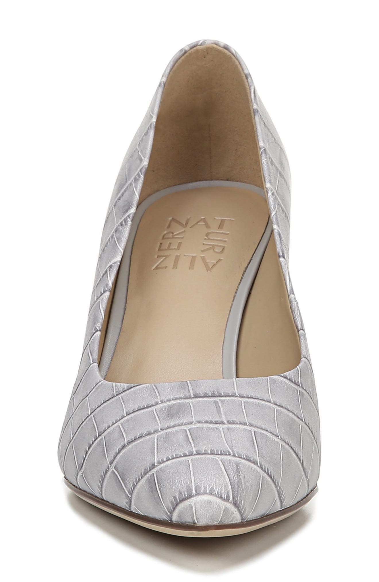 Natalie Pump, Alternate, color, GREY CROC LEATHER