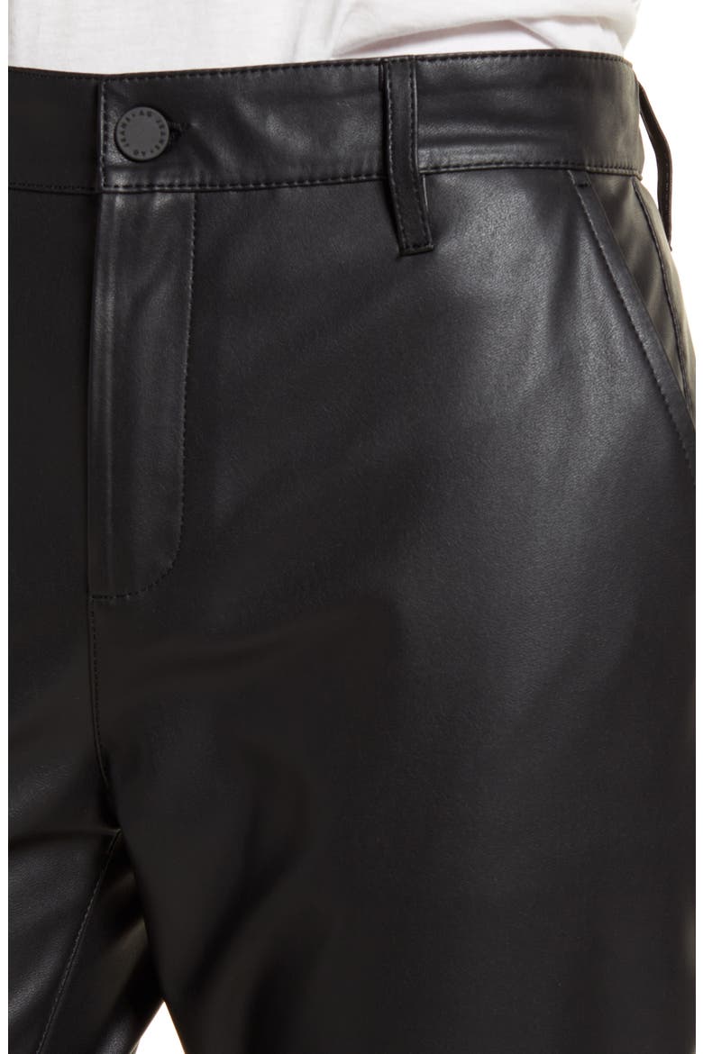 Caden Crop Faux Leather Pants, Alternate, color, SUPER BLACK