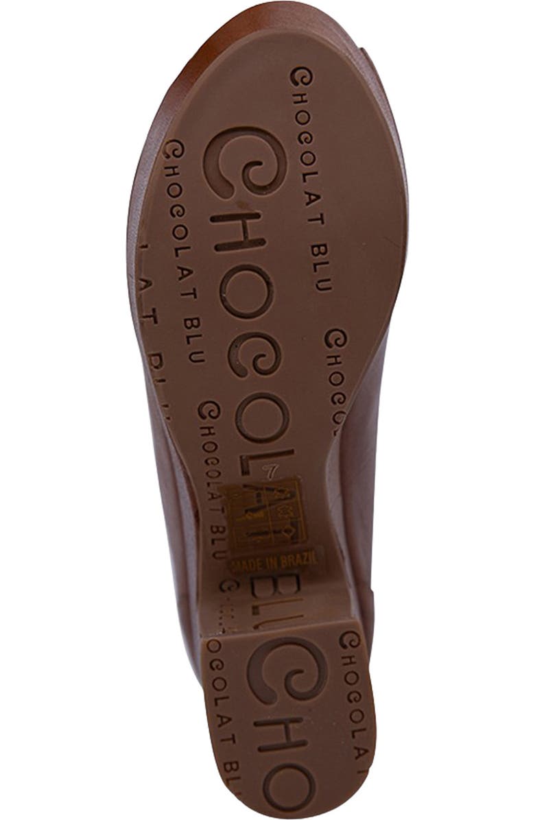 Chocolat Blu Gion Peep Toe Platform Bootie, Alternate, color, Brown Leather