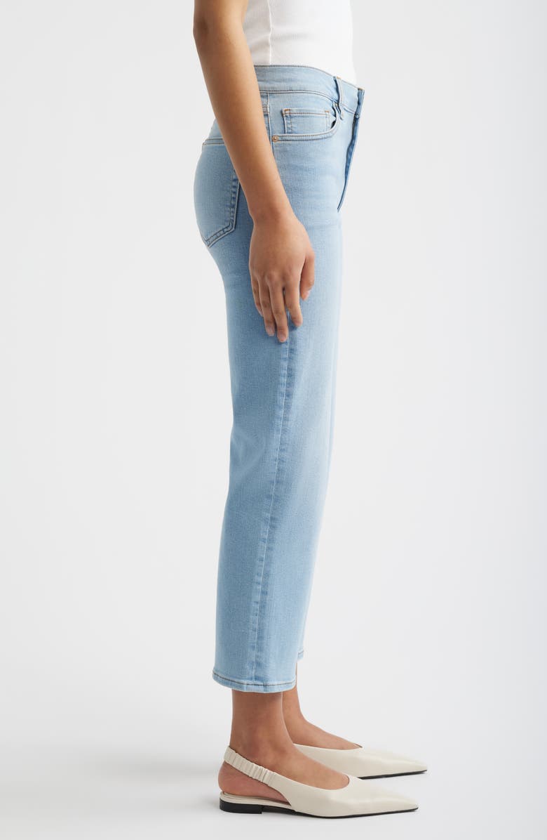 FRAME Pixie Le Sleek Straight High Waist Ankle Straight Leg Jeans, Alternate, color, Hush