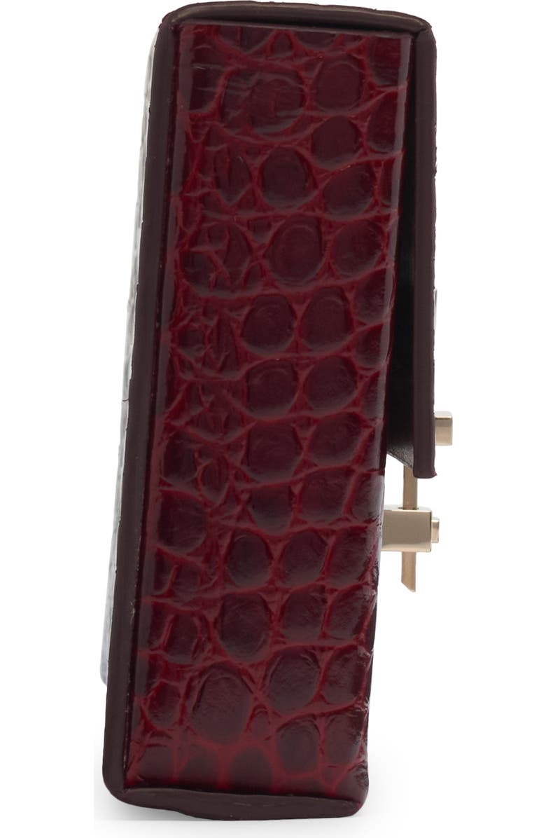 TOM FORD Croc Embossed Patenet Leather East/West Box Clutch, Alternate, color, 1R008 Ruby Red