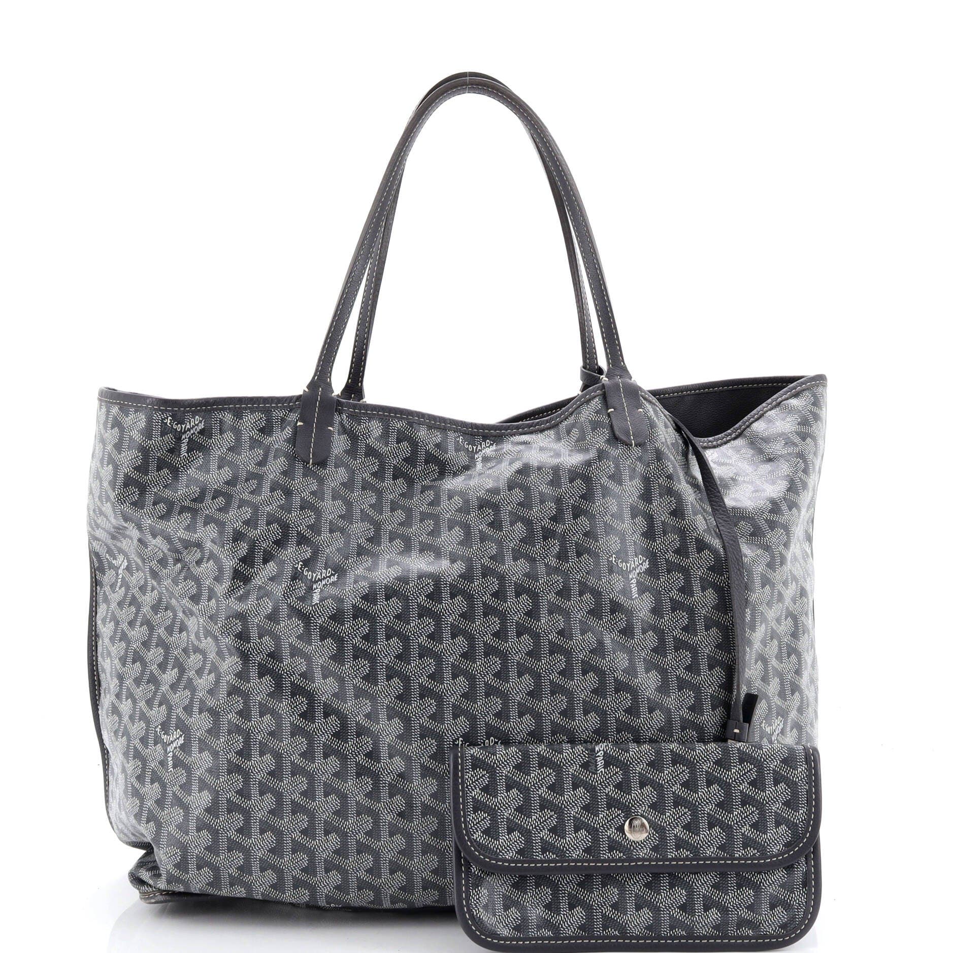 Pre-Owned Goyard Anjou Reversible Tote Coated Canvas GM, Alternate, color, Gray