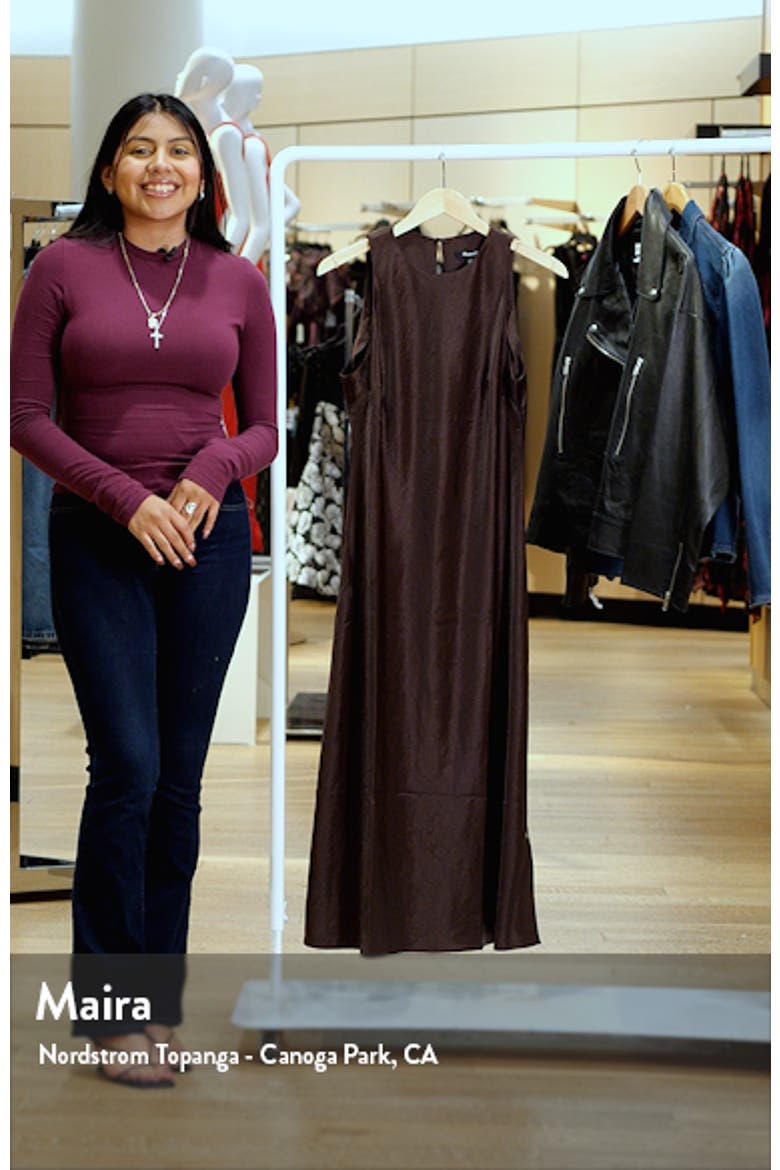 Sleeveless Satin Midi Dress video