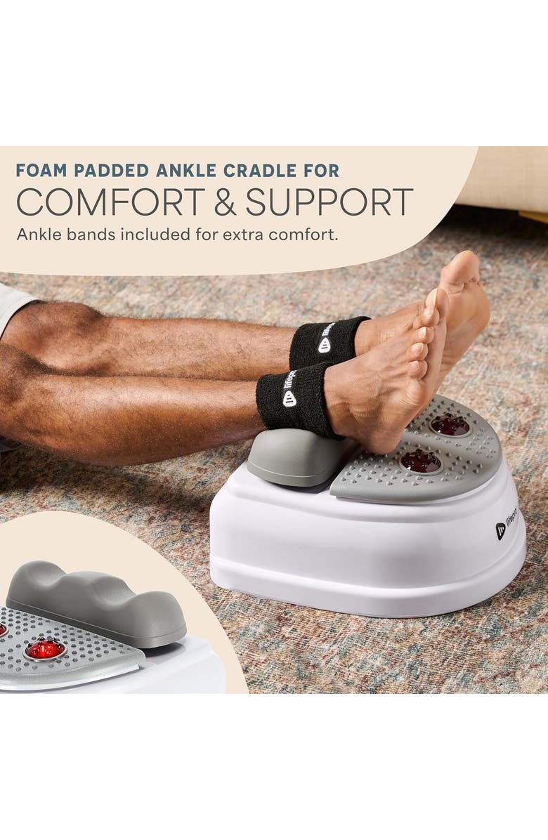 Lifepro Mediripple Chi Machine for Lymphatic Massager with Red Light Therapy, Alternate, color, White