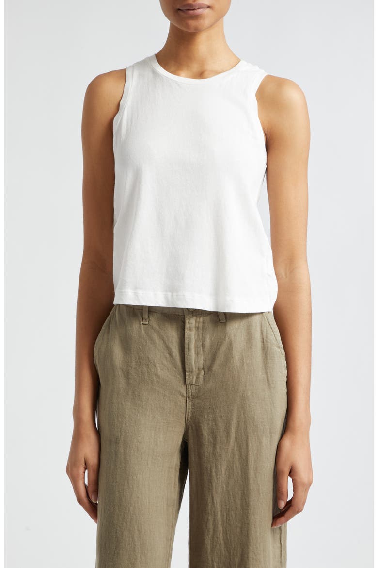 Mikaela Organic Cotton Tank, Main, color, WHITE