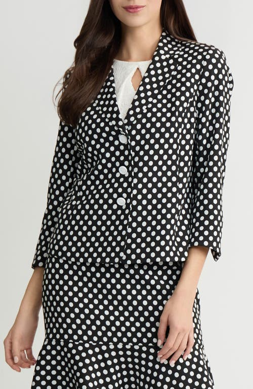 Kasper Three Button Blazer In Black