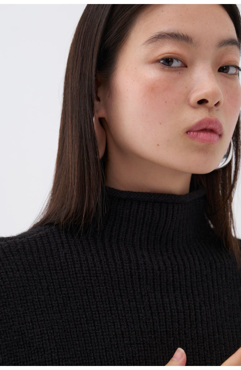 Nocturne Ribbed Turtleneck Knit Sweater, Alternate, color, 