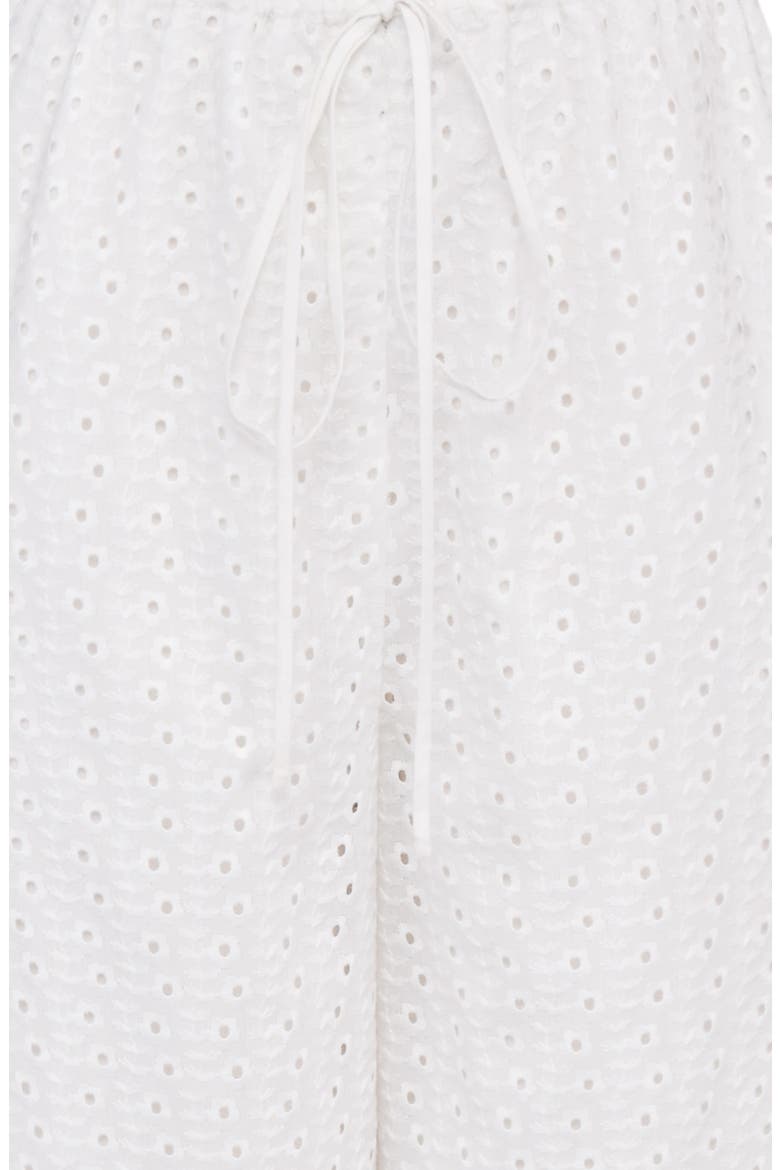 Frankie Broderie Anglaise Drawstring Pants, Alternate, color, IVORY