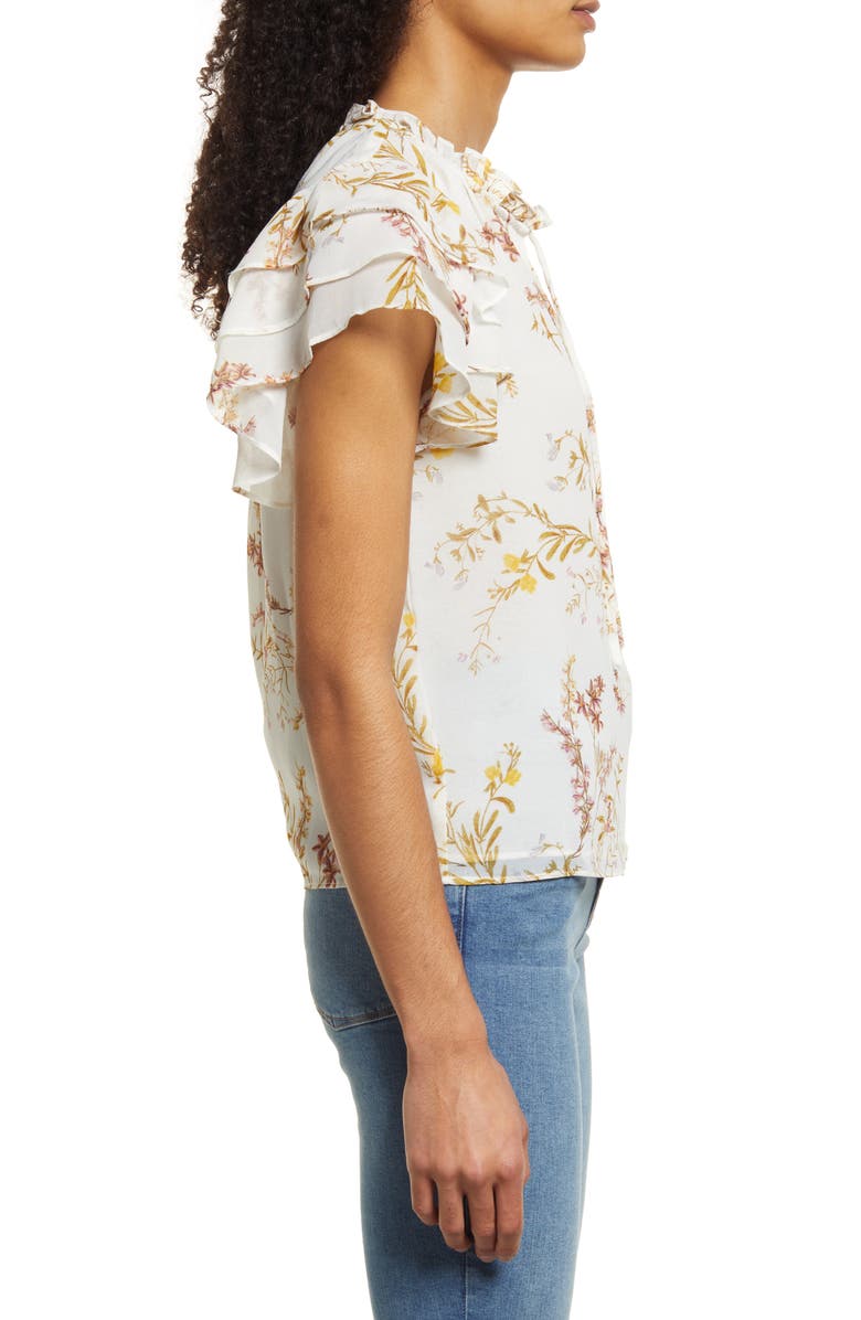1.STATE Floral Print Flutter Sleeve Top, Alternate, color, 