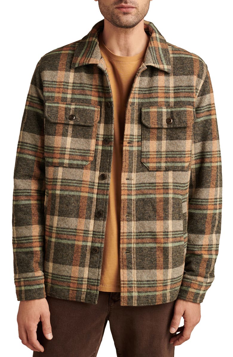 Lucky Brand Plaid Cotton Flannel Button-Up Shirt Jacket, Main, color,