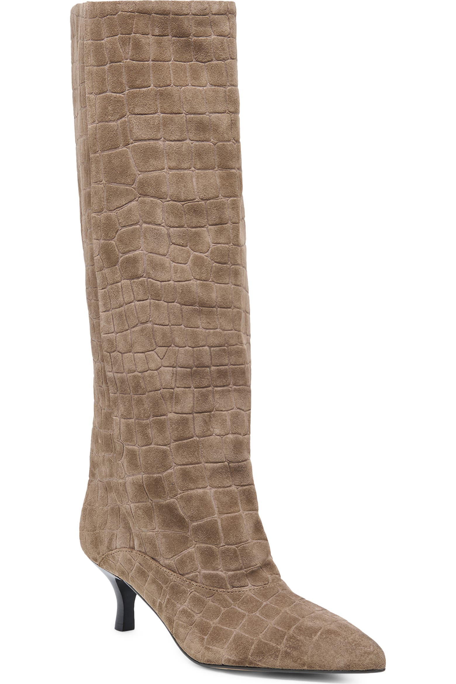Crocs Boota Dolce Vita Roxla Croc Embossed Leather Knee High Boot (Women) | Nordstrom