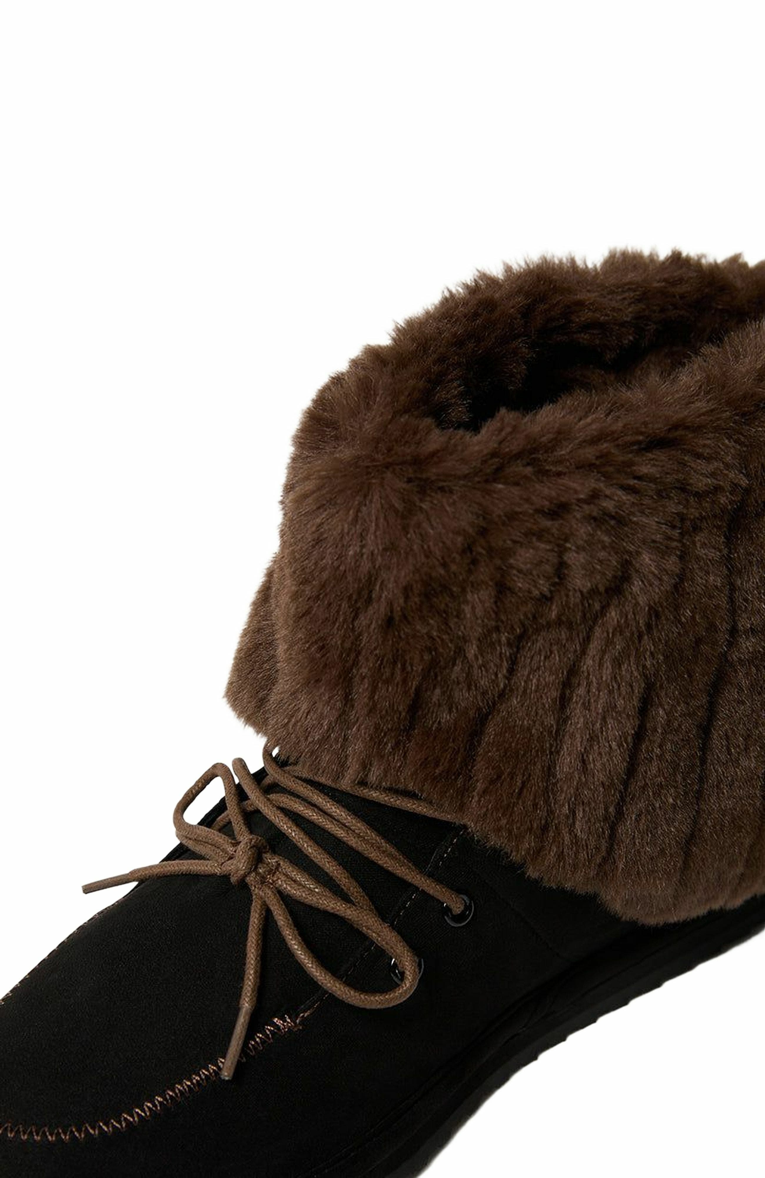 WeWoreWhat Fold Over Fur Bootie, Alternate, color, 