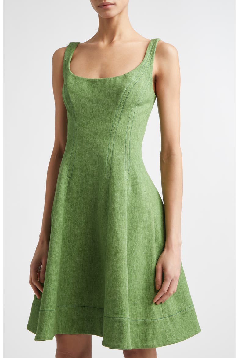 Stretch Denim Princess Seam Dress, Alternate, color, CACTUS