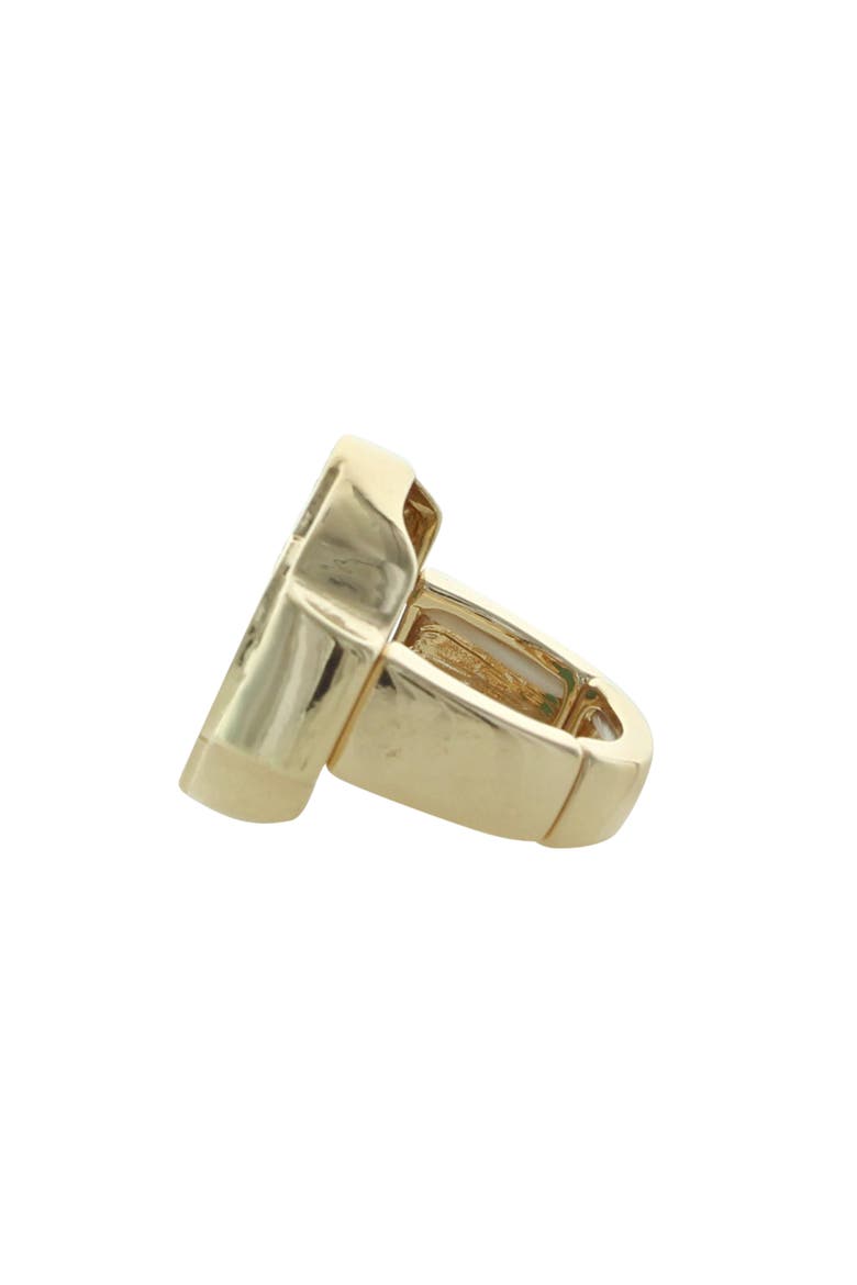 Clover Ring, Alternate, color, GOLD / BLACK / CLEAR