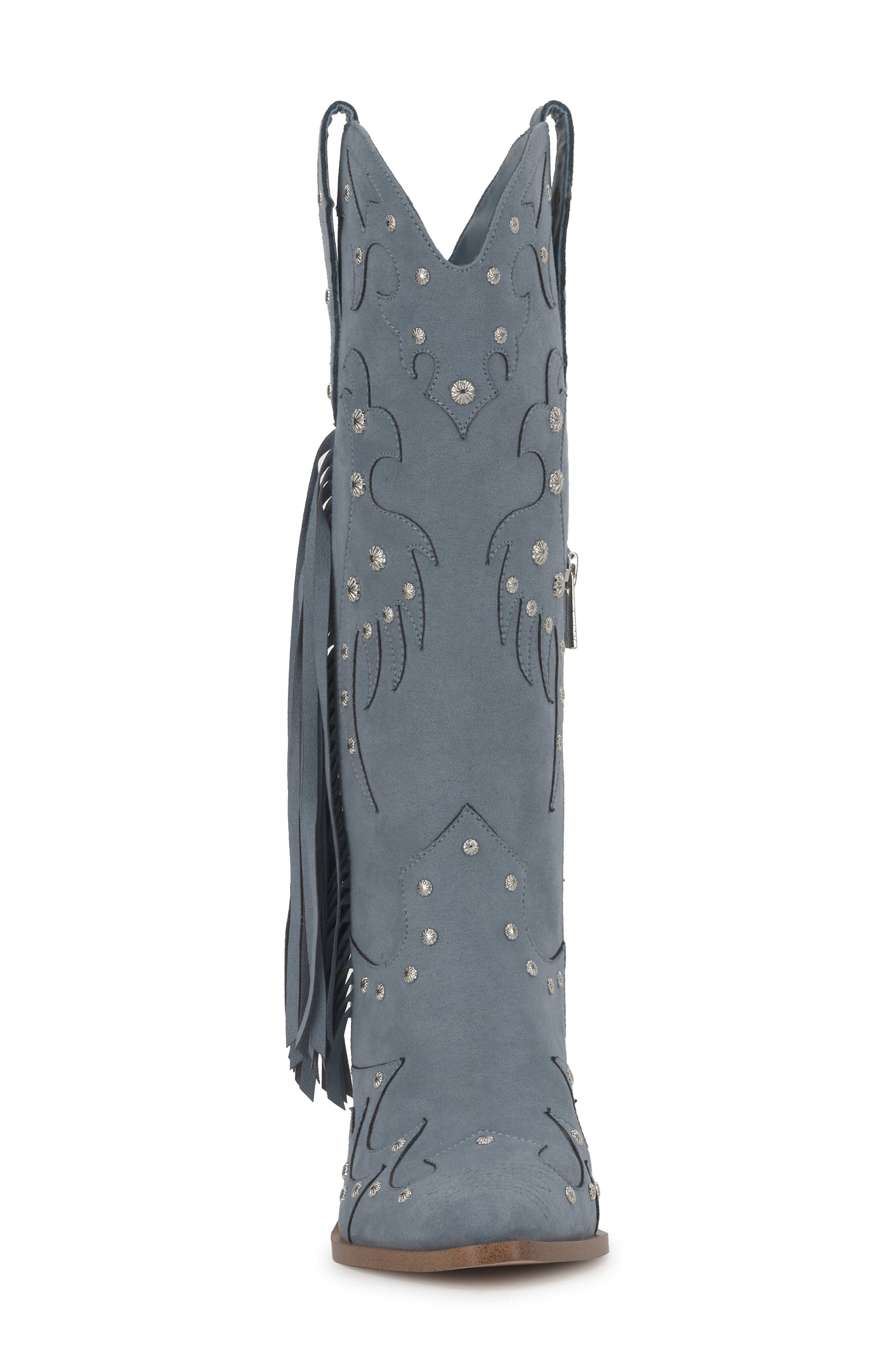 Piarin Pointed Toe Western Boot, Alternate, color, ASH BLUE