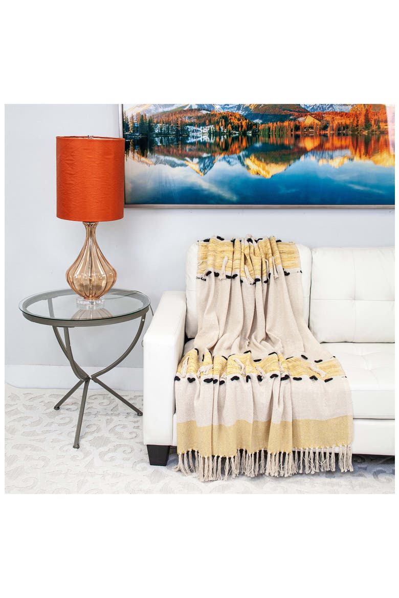 Inca Fringe Throw Blanket, Alternate, color, YELLOW