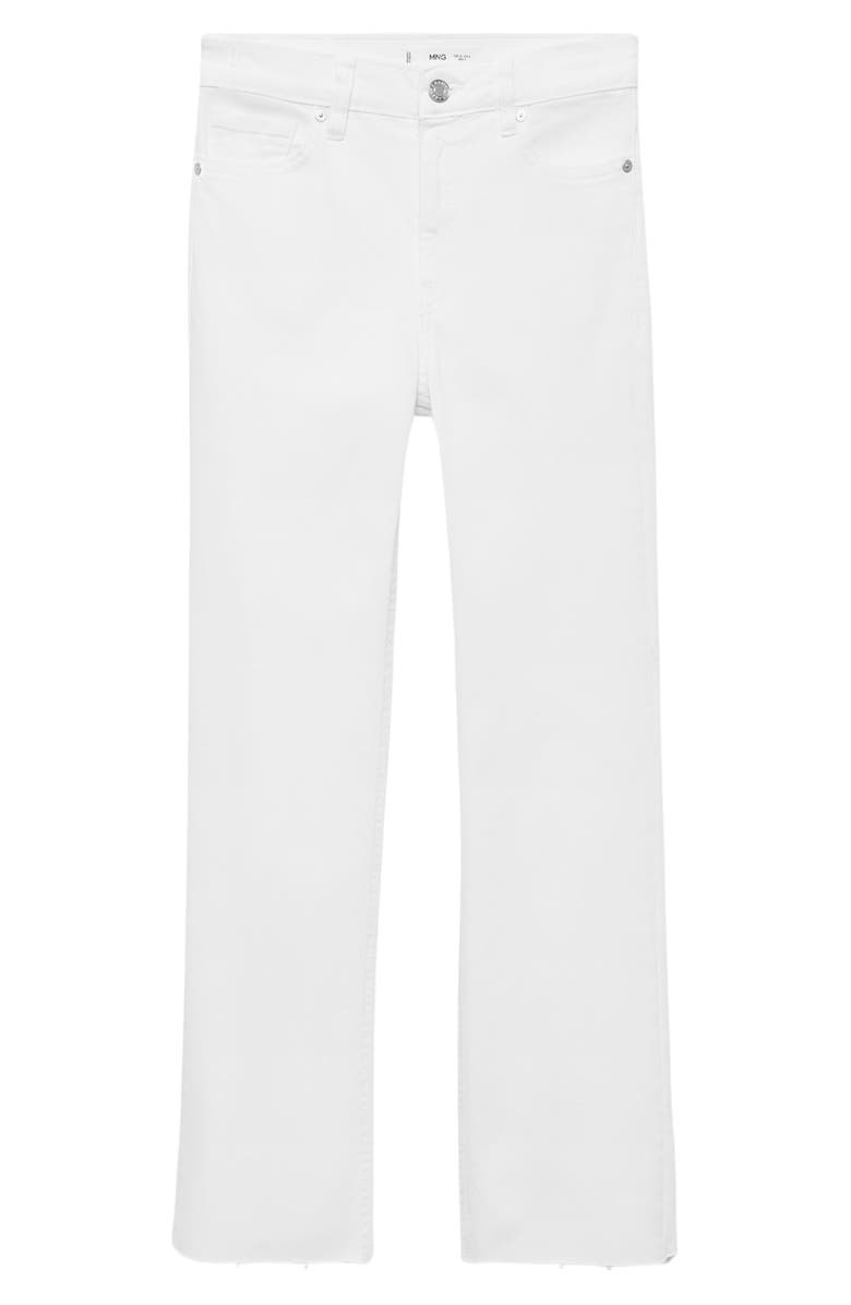 MANGO Sienna Raw Hem Crop Flare Jeans, Alternate, color,