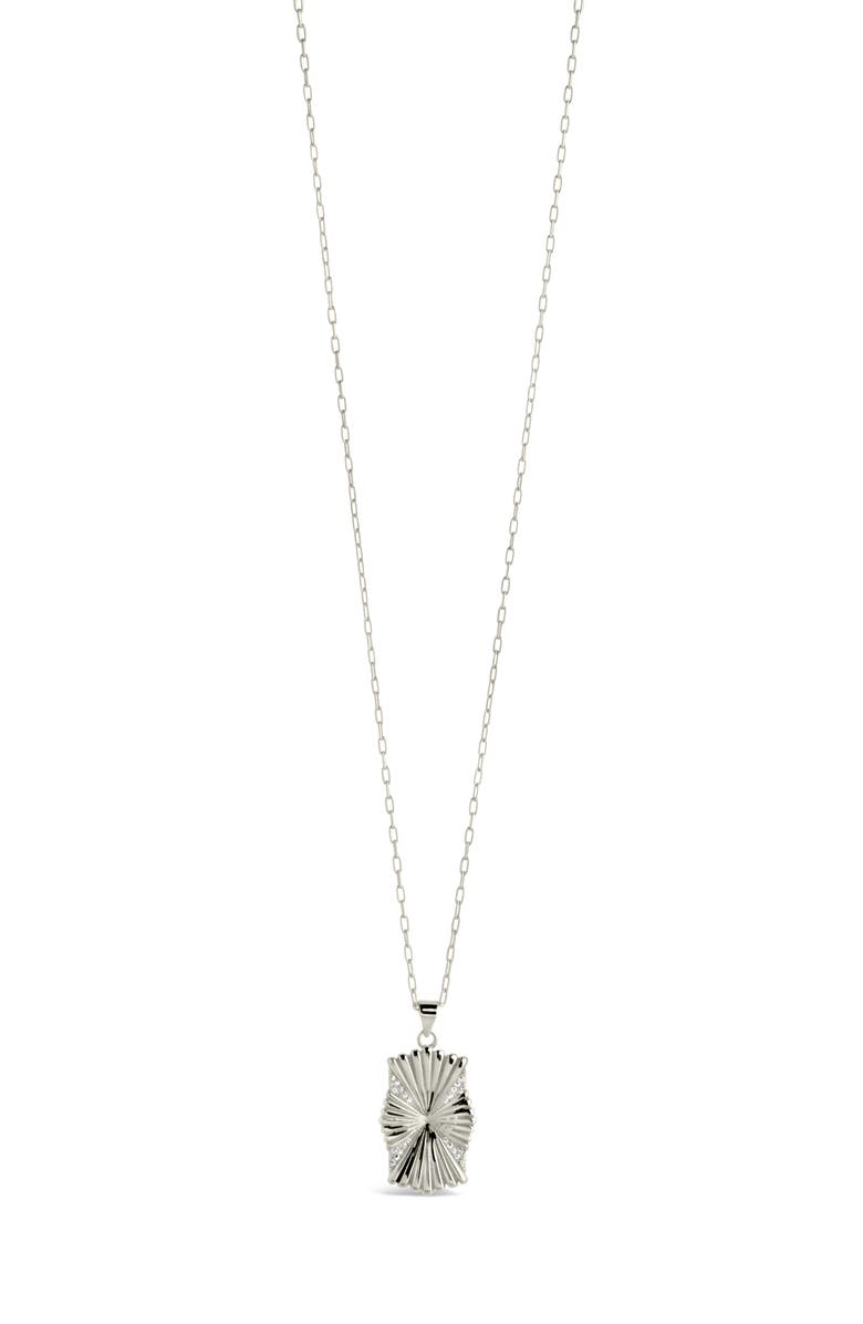 Sterling Forever Royale Cubic Zirconia Pendant Necklace, Main, color, Silver