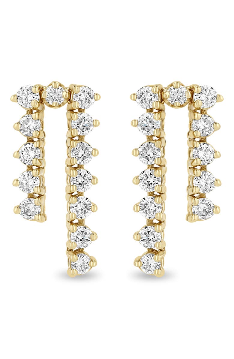 Zoë Chicco 14K Gold Diamond Tennis Drop Earrings, Main, color, 14K Yellow Gold
